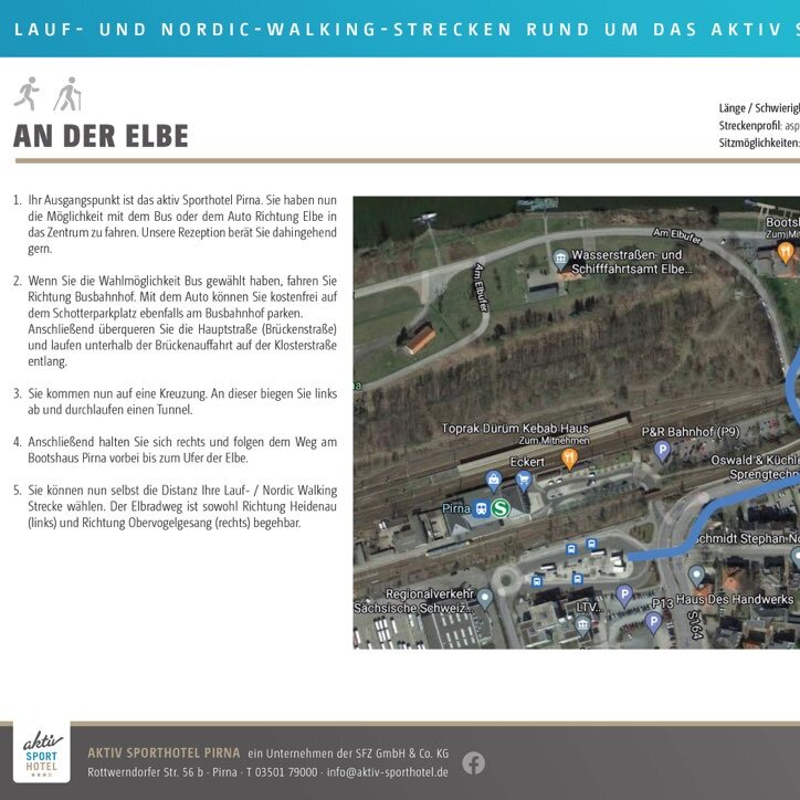 Laufstrecke an der Elbe